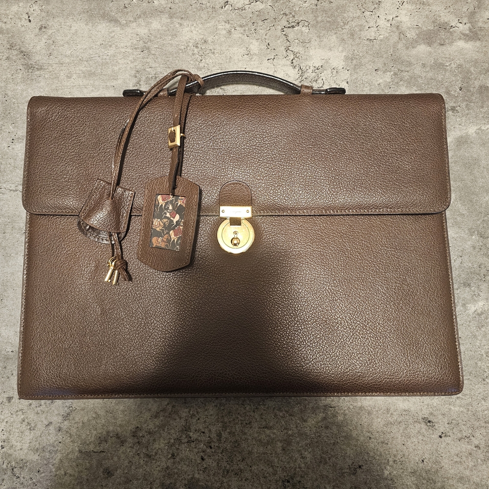 Salvatore Ferragamo Leather Briefcase SOLD!